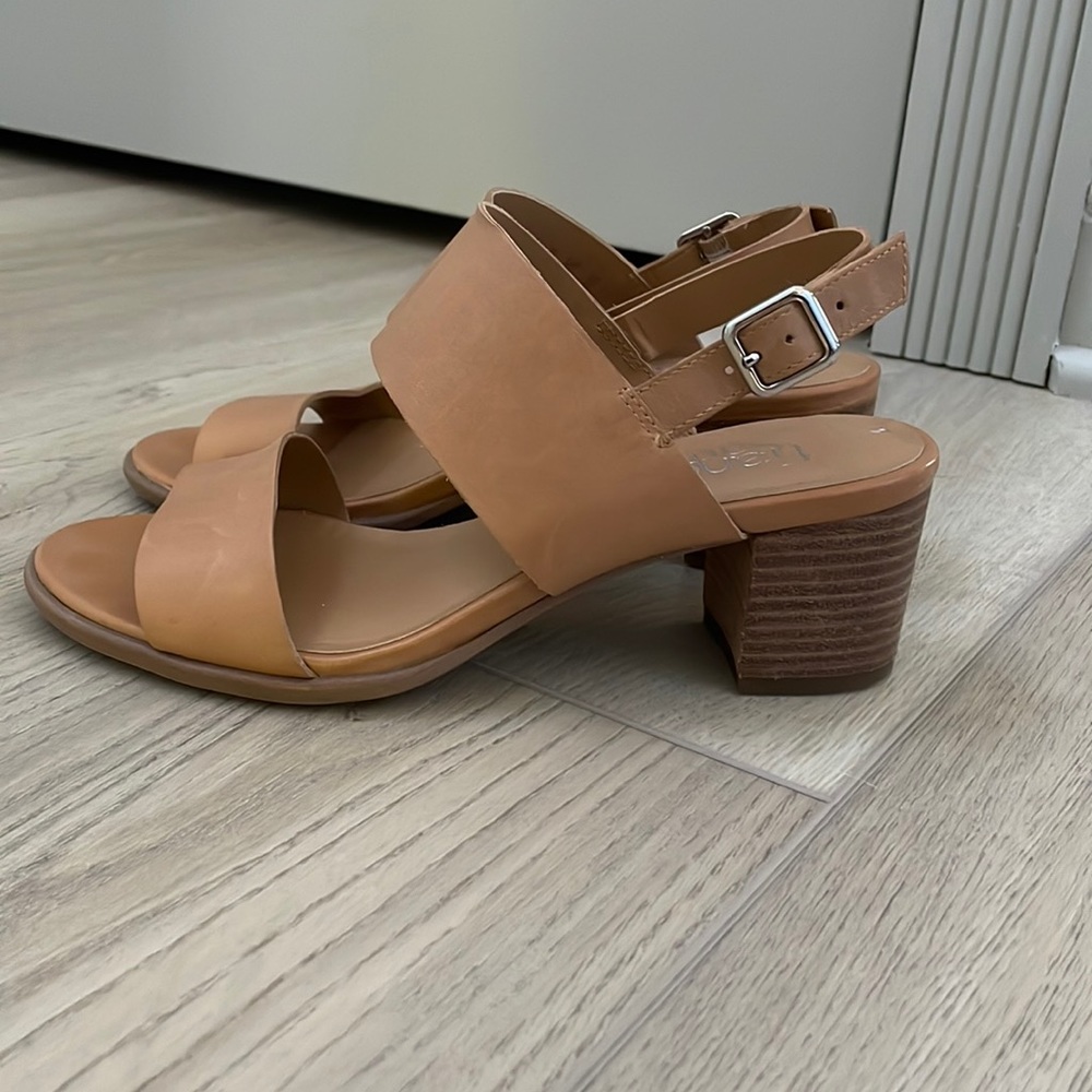 Tan Franco Sarto Wedge Sandals
